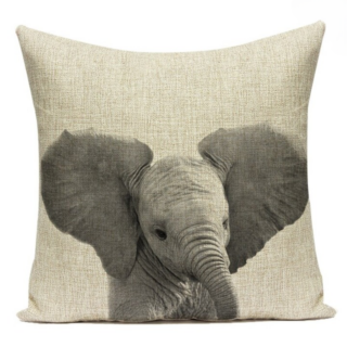 Housse de Coussin Afrique Éléphant