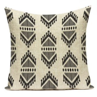 Housse de Coussin Beige Bohème