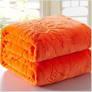 Couverture de lit orange