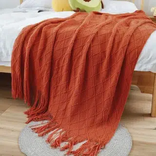Plaid Orange Bohème