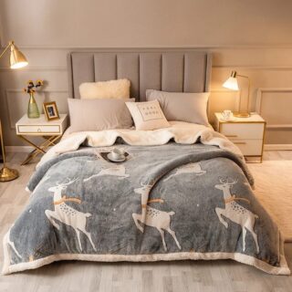 Parure de Lit en Flanelle Cerf