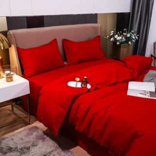 Parure de Lit  Simple Rouge