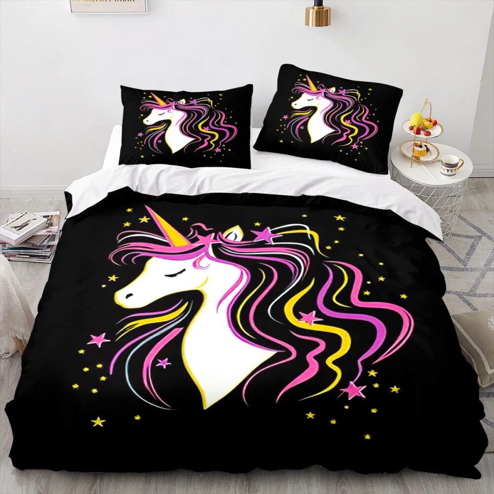 Parure de Lit Noire Licorne main image 23 5
