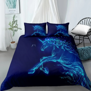 Parure de Lit Bleu Cheval